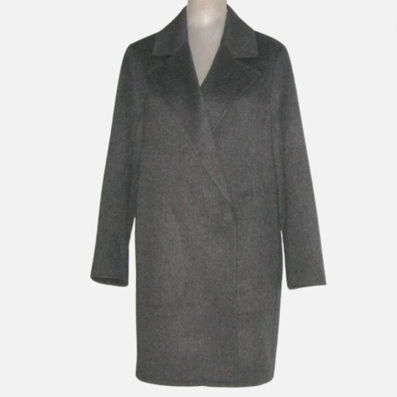Theory Wool/Cashmere Gray Coat - Picture 1 of 8